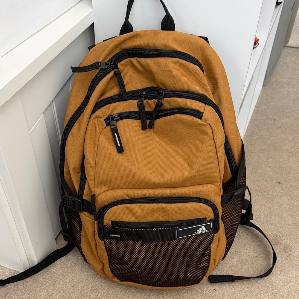 Adidas Brown and Black Backpack